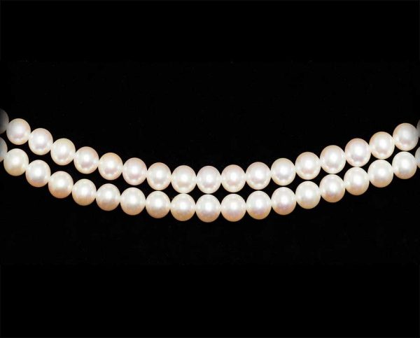 10mm Freshwater Double Strand Necklace - A Quality