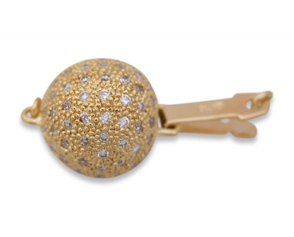12 mm Diamond Ball Clasp for Pearl Bracelet