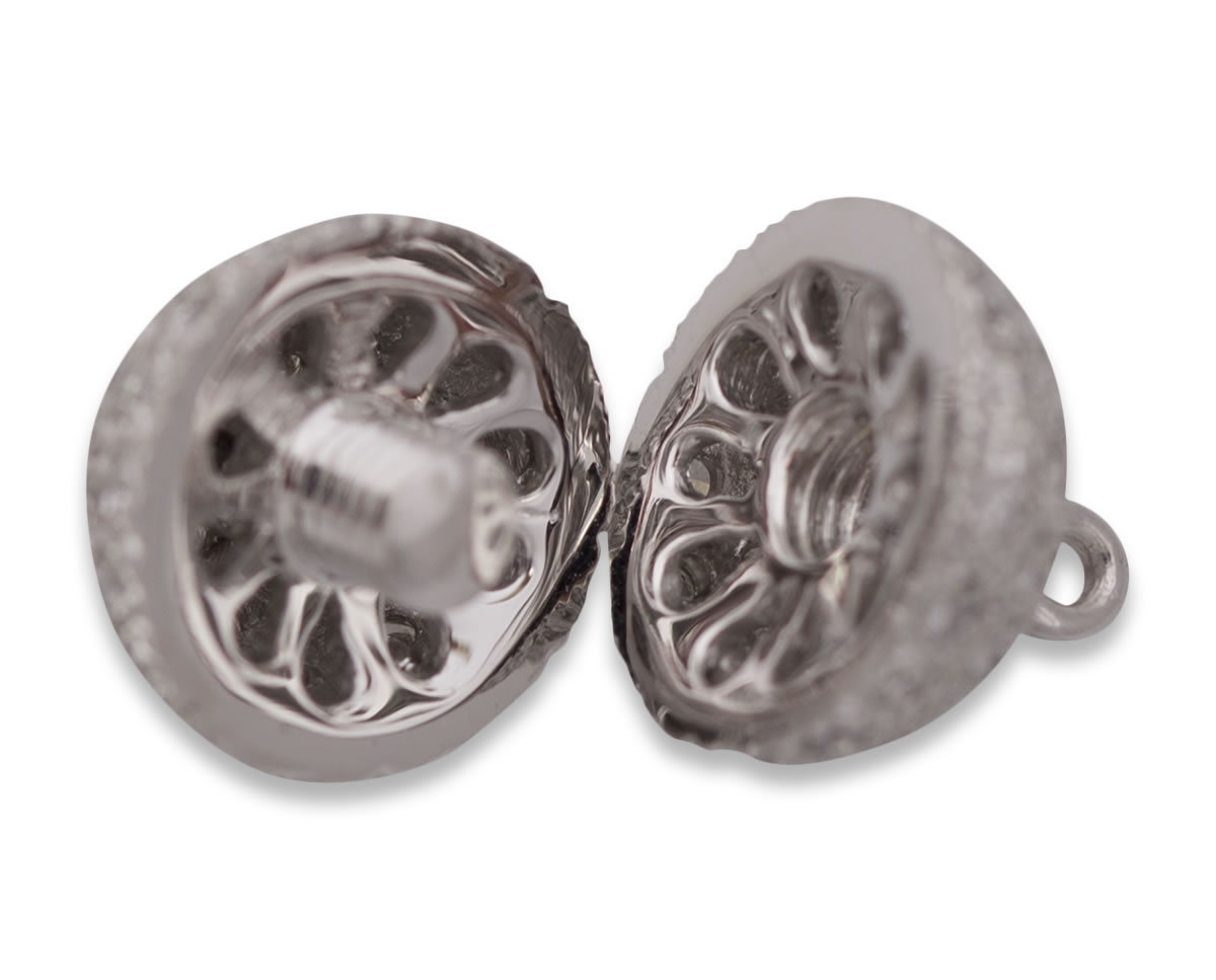 12 mm Diamond Ball Pearl Necklace Clasp 6 12 mm Diamond Ball Pearl Necklace Clasp