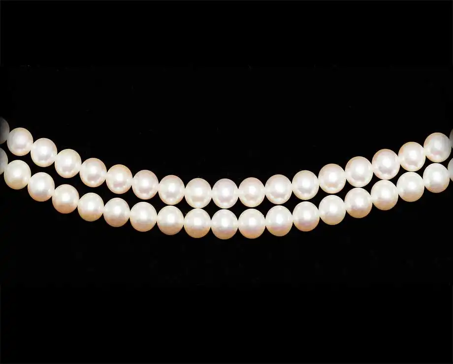 6mm Freshwater Double Strand Necklace -AAA Quality