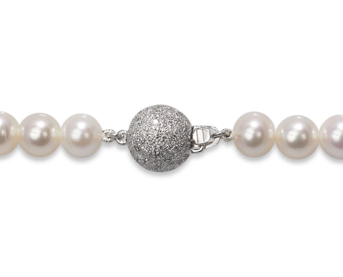 Golden 7mm Ball Clasp for Pearl Bracelet