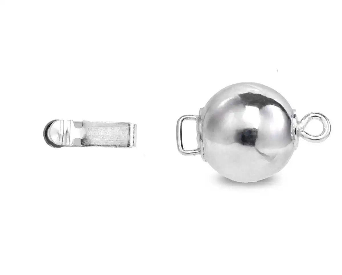 9mm Solid Golden Ball Pearl Bracelet Clasp