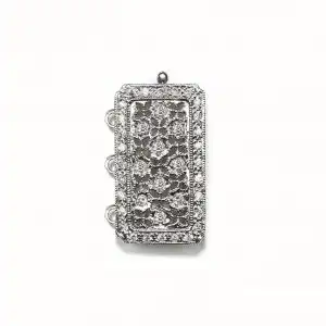 Antique Diamond Necklace Pearl Clasp