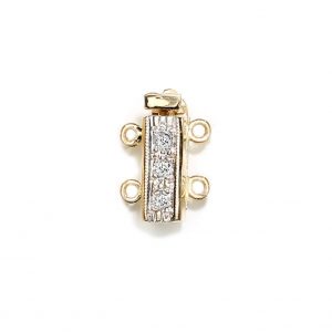 Bayonet Diamond Clasp for Double Strand