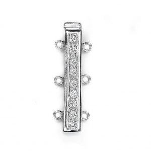 Bayonet Diamond Clasp for Pearl Necklace