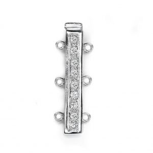 Bayonet Diamond Clasp for Double Strand