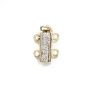 Bayonet Diamond Clasp for Double Strand Bracelet