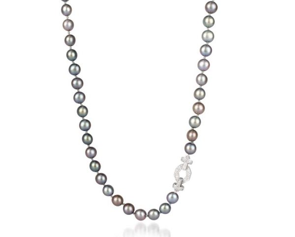 Black 6mm Pearl Octagon Necklace