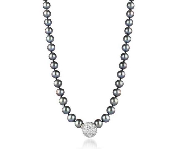 Black Ball Pearl Necklace