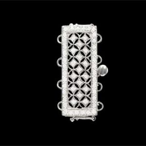 Diamond Coat Of Armor Clasp for Pearl Necklace