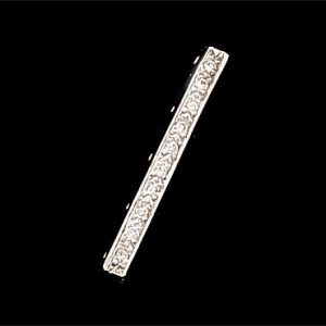 Diamond Studded Bars - Pearl & Clasp