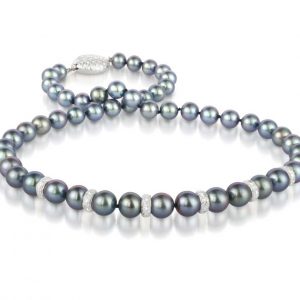 Diamond Rondel Southsea Pearl Necklace