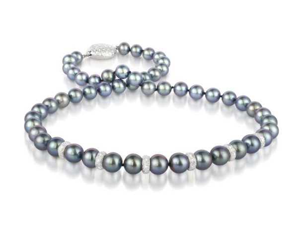 Diamond Rondel Southsea Pearl Necklace