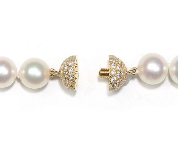 Diamond 8mm Ball Clasp for Pearl Necklace