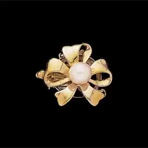 Golden Ribbon Pearl Bracelet Clasp
