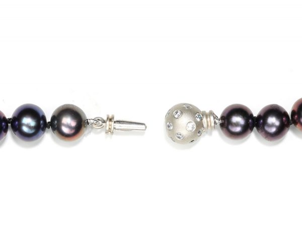 Large Diamond Set Ball Clasp