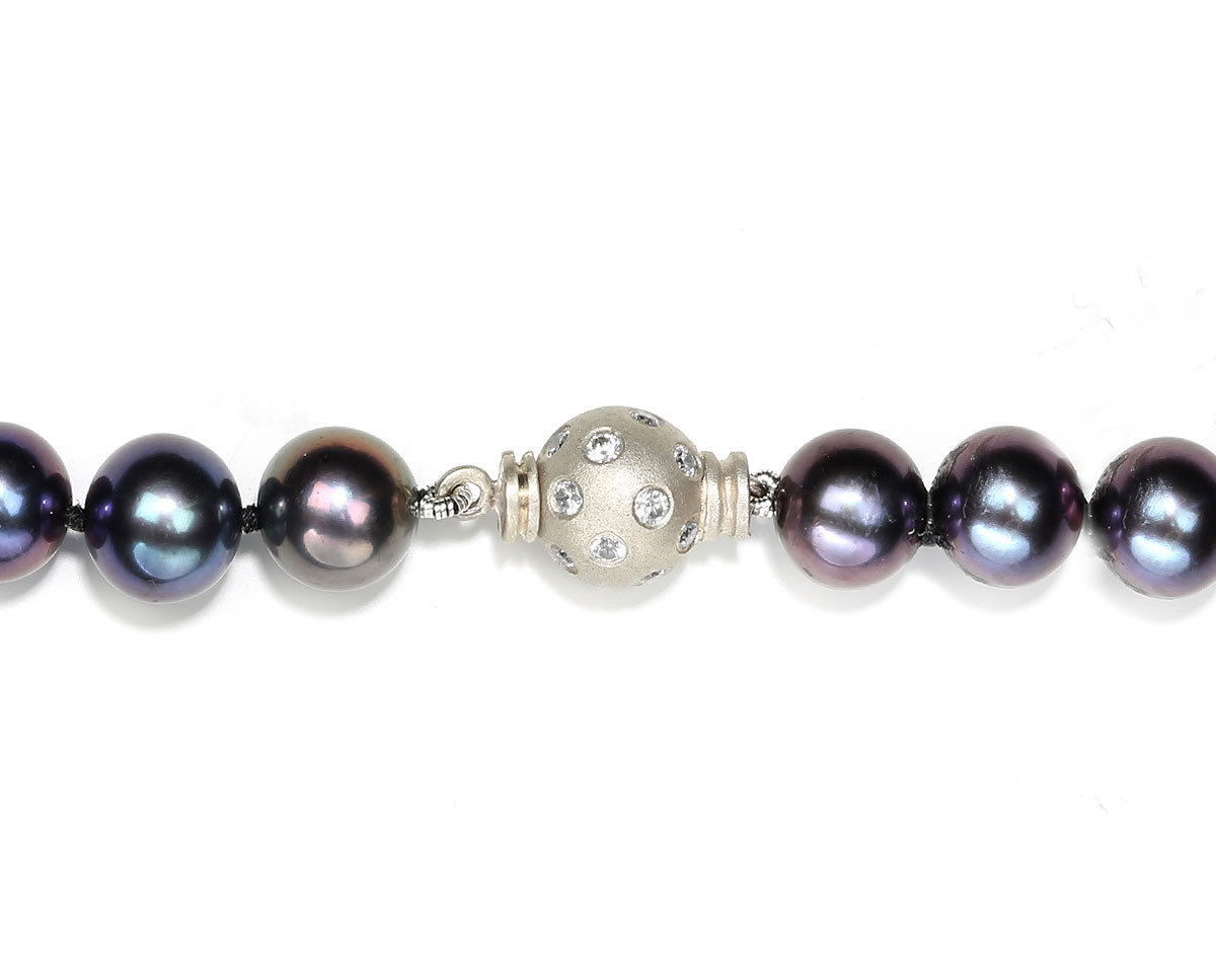 Small Diamond Lobster Pearl Bracelet Clasp