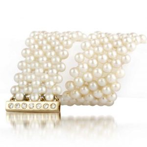 Pearl Diamond Row Bracelet