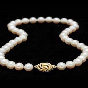 Golden Wire Pearl Necklace