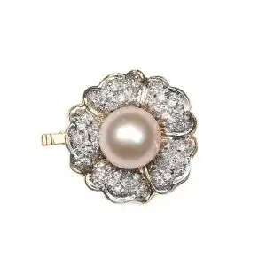 Pink Pearl Flower Bracelet Clasp