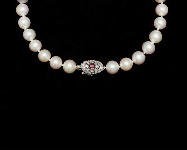 Ruby Pearl Necklace