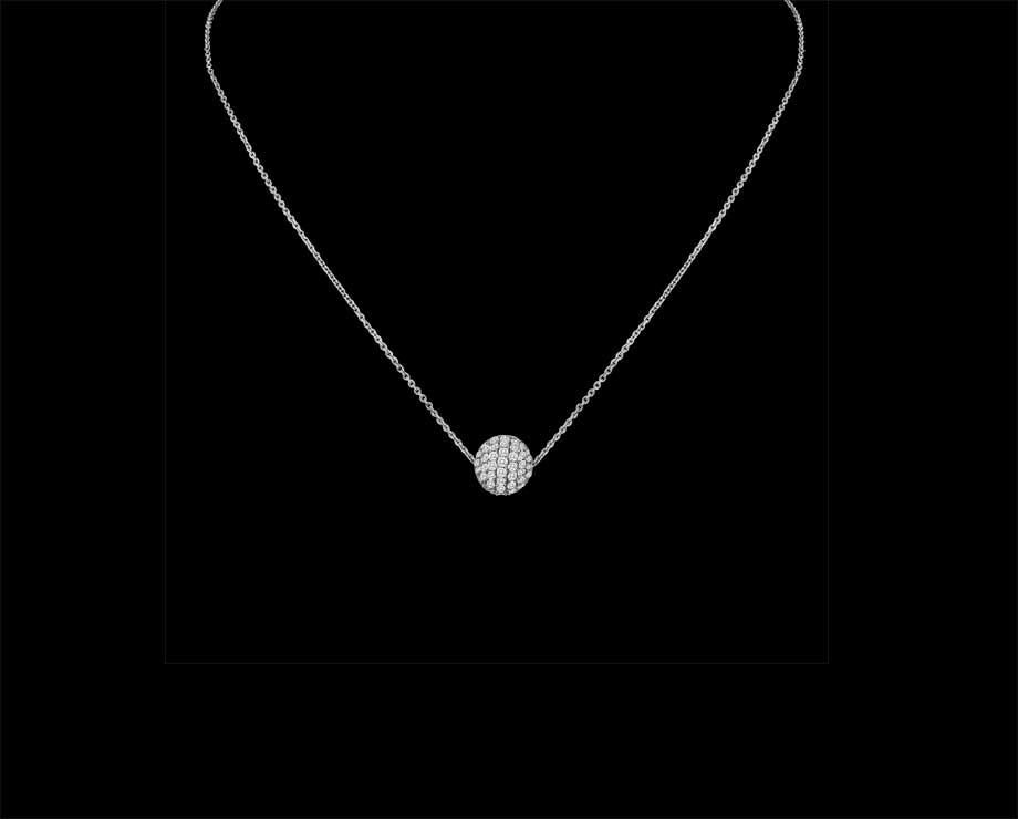 ball silver necklace