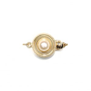 Single Bulls Eye Clasp for Pearl Necklace