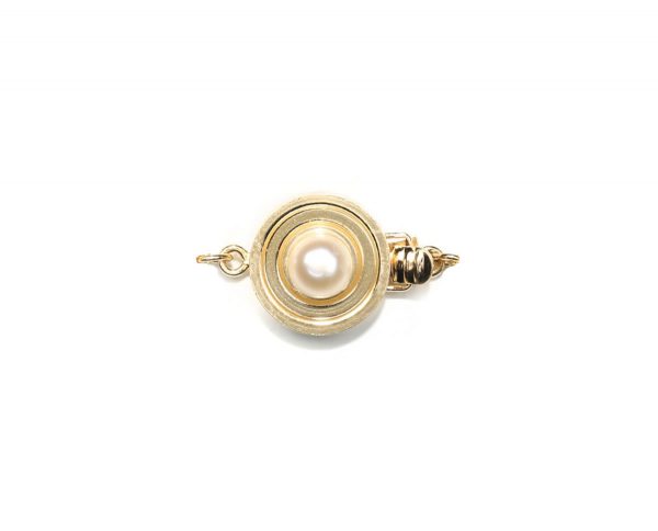 Single Bulls Eye Clasp for Pearl Necklace