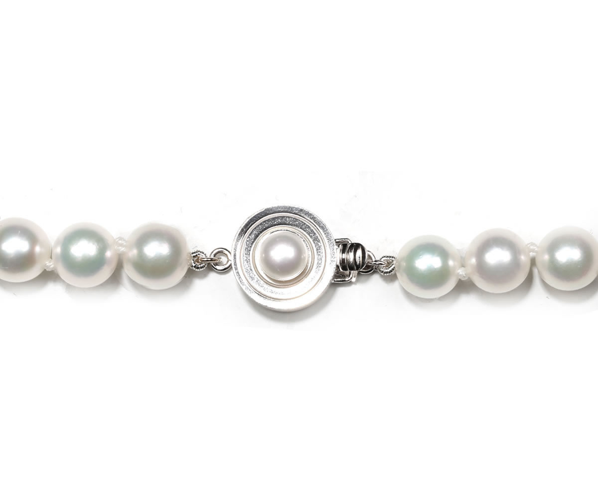 White Buckle Clasp for Pearl Bracelet
