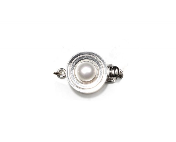 Single Bulls Eye Clasp for Pearl Bracelet