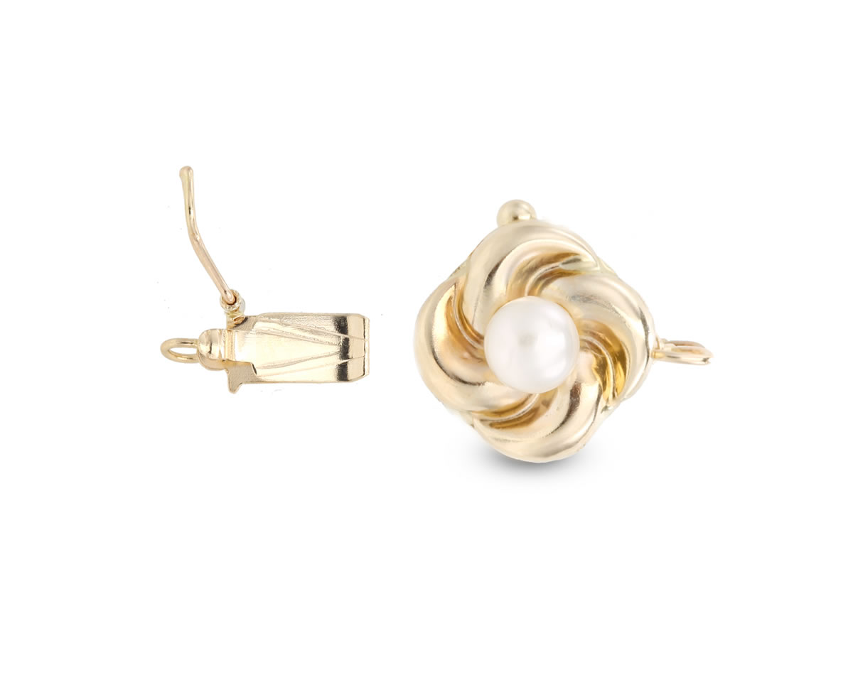 Budding Pearl Flower Clasp for Pearl Necklace 2 Budding Pearl Flower Clasp for Pearl Necklace