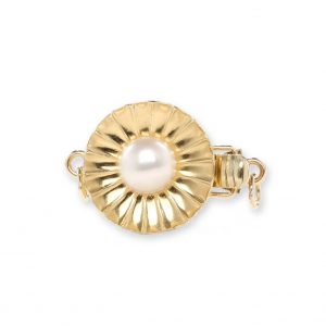 Oval Gold Pearl Necklace Clasp