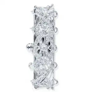 Crossing Diamond Bar Bracelet Clasp