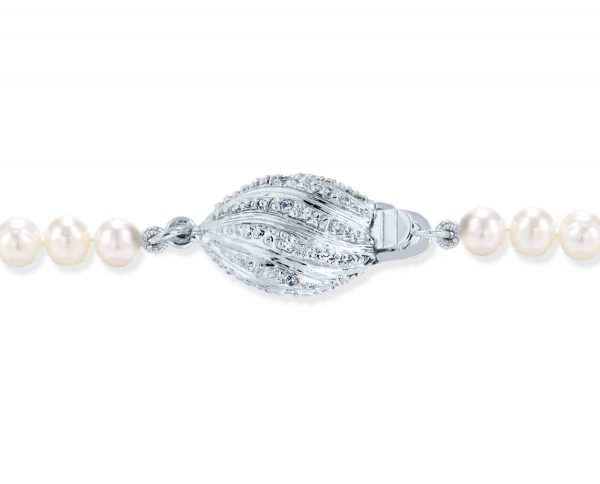 Diamond Football Pearl Bracelet Clasp