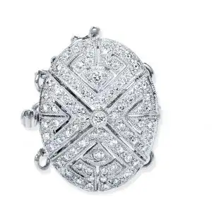 Diamond Oval Bracelet Clasp