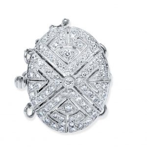 Diamond Oval Necklace Clasp
