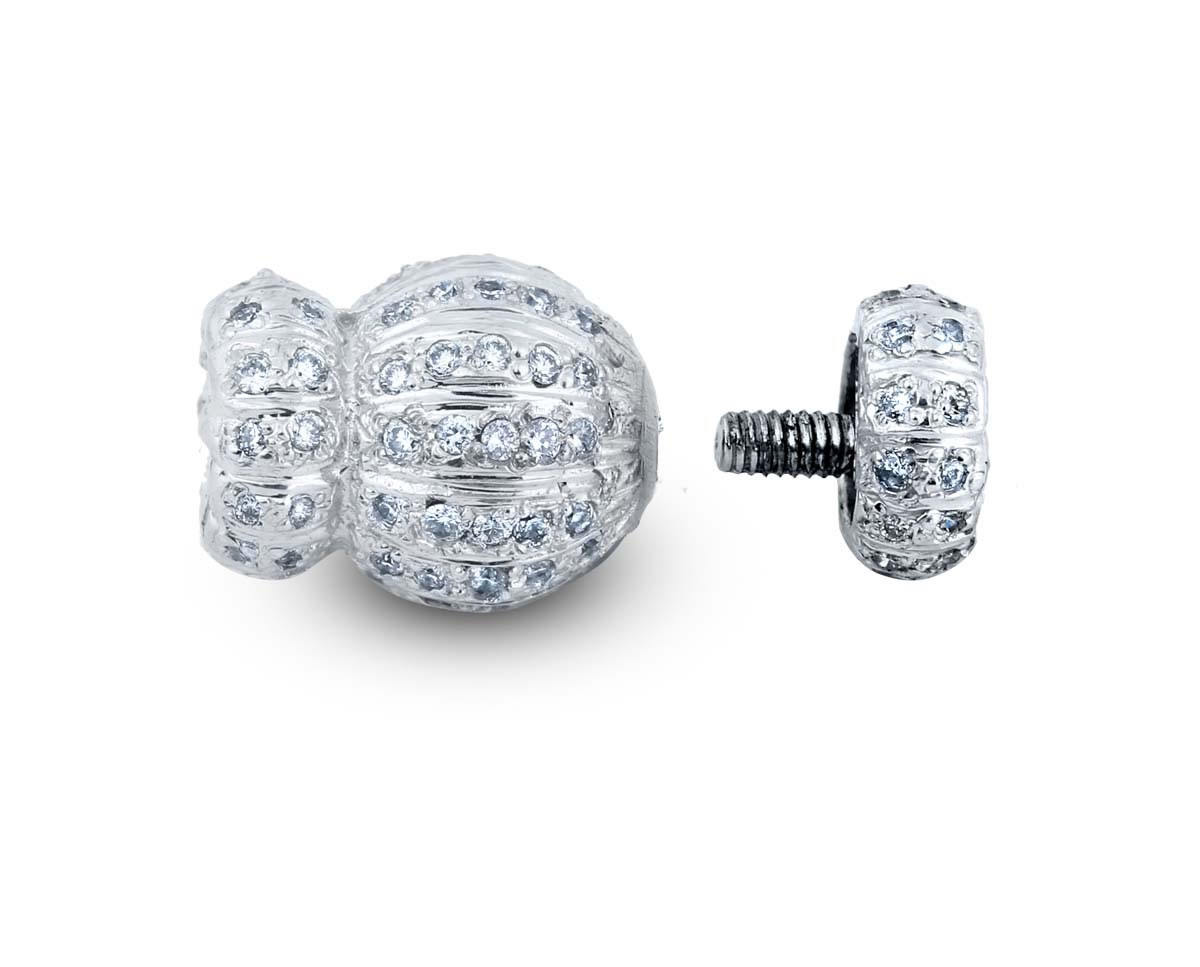 Diamond Striped Small Ball Pearl Bracelet Clasp 2 Diamond Striped Small Ball Pearl Bracelet Clasp