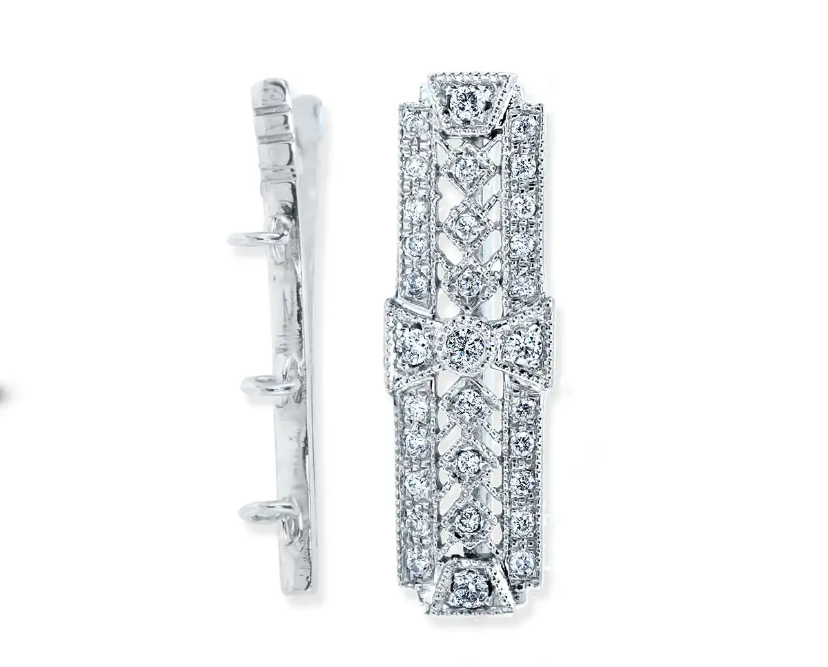 Diamond Studded Clasp for Pearl Necklace