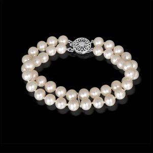 Double Strand 7mm Pearl Bracelet