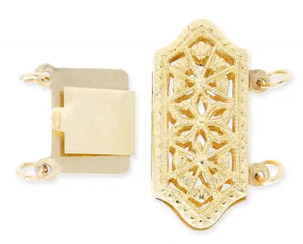 Filigree Clasp for Double Strand Pearl Bracelet