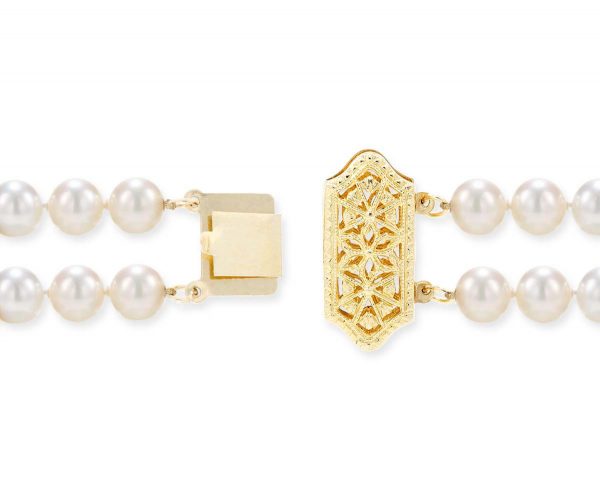 Filigree Clasp for Double Strand Pearl Bracelet