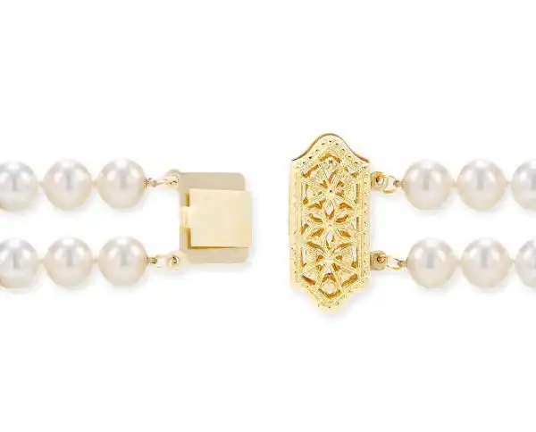 Filigree Clasp for Double Strand Pearl Bracelet