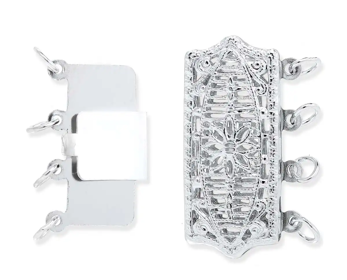 Filigree Clasp for Multiple Strand Bracelet