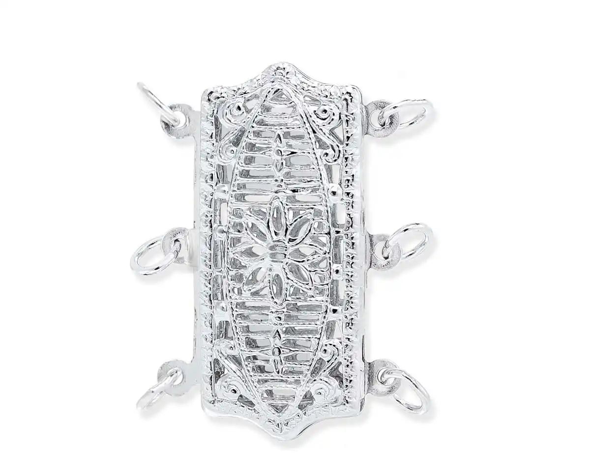 Filigree Clasp for Triple Strand Necklace