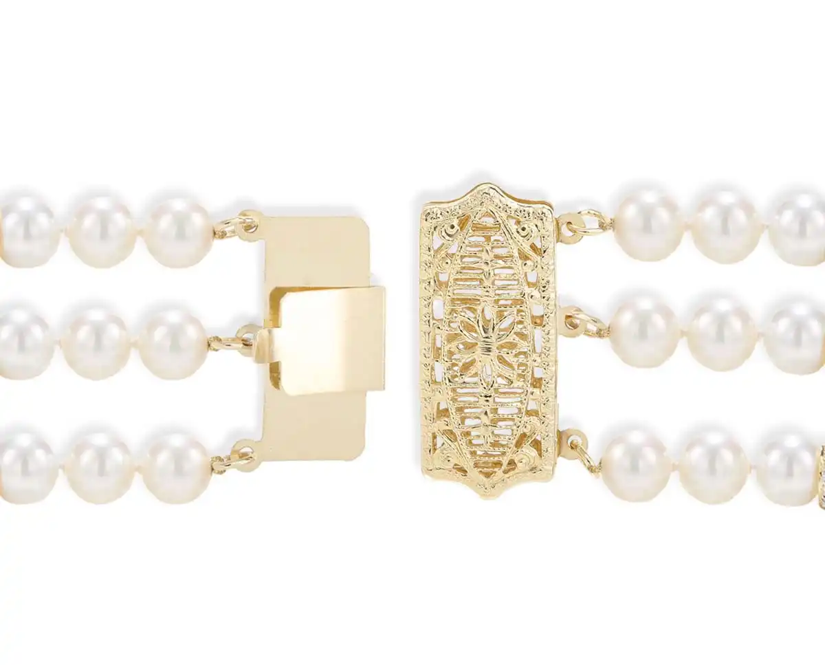 Filigree Clasp for Triple Strand Necklace