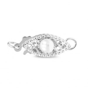 Filigree Pearl Fishhook Bracelet Clasp