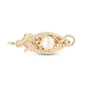 Filigree Pearl Fishhook Necklace Clasp