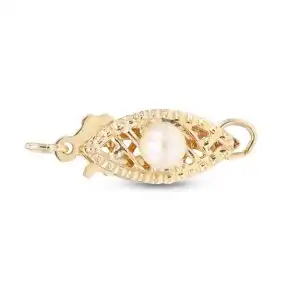 Filigree Pearl Fishhook Necklace Clasp