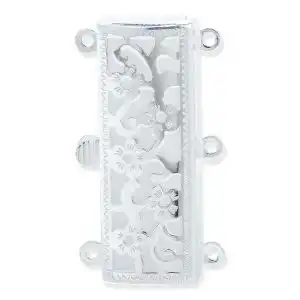 Flower Triple Strand Pearl Clasp