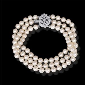 Gold Flower Pearl Bracelet